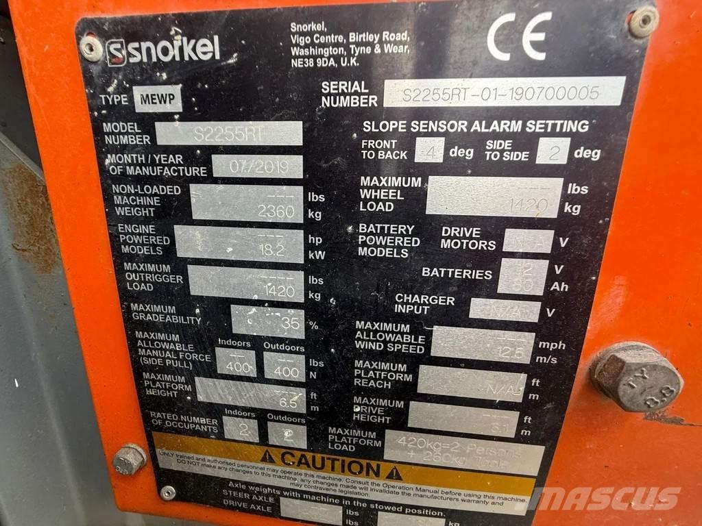Snorkel S2255RT Škaraste platforme
