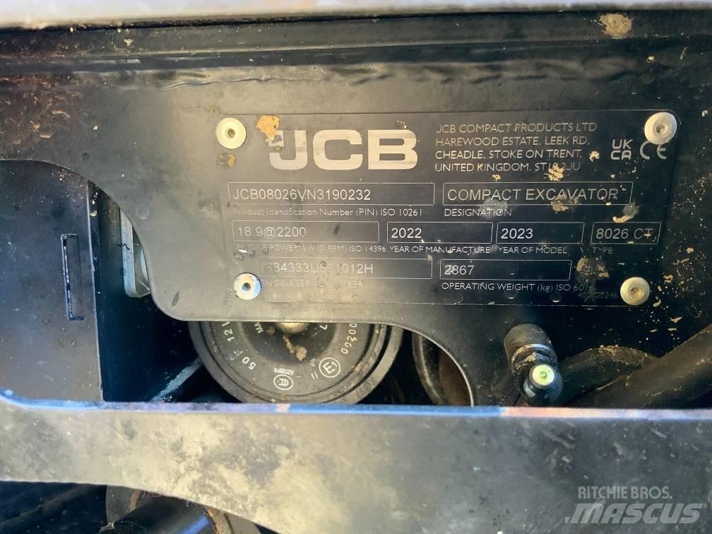 JCB 8026 CTS Mini bageri <7t