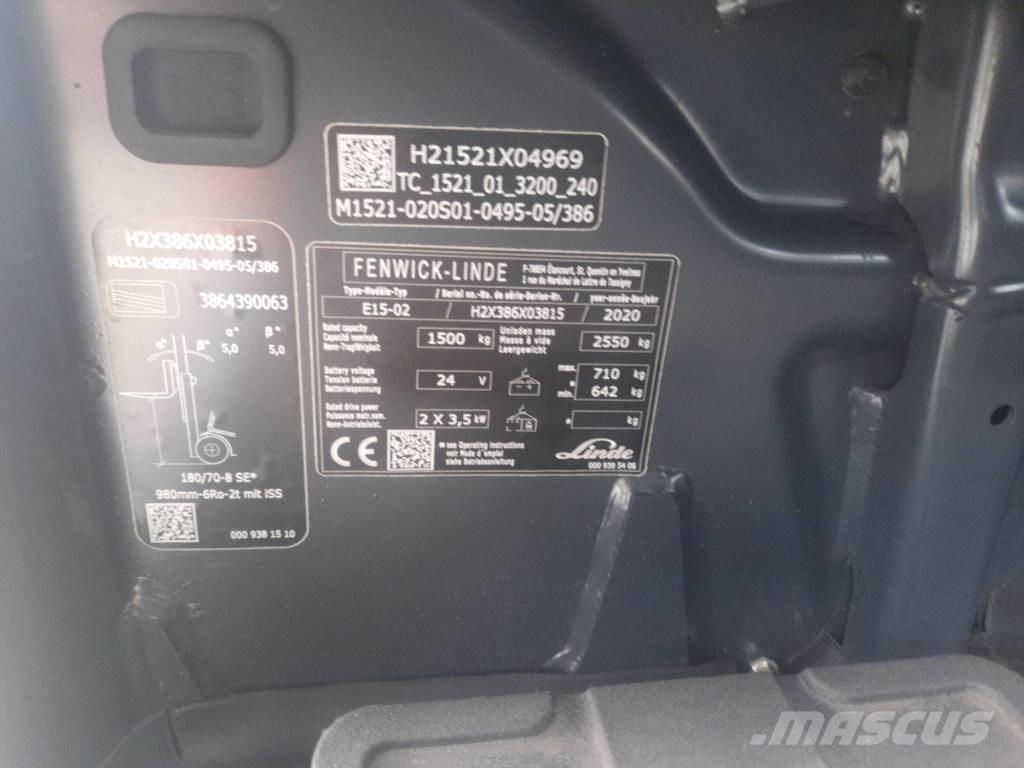 Linde E15-02 Električni viličari