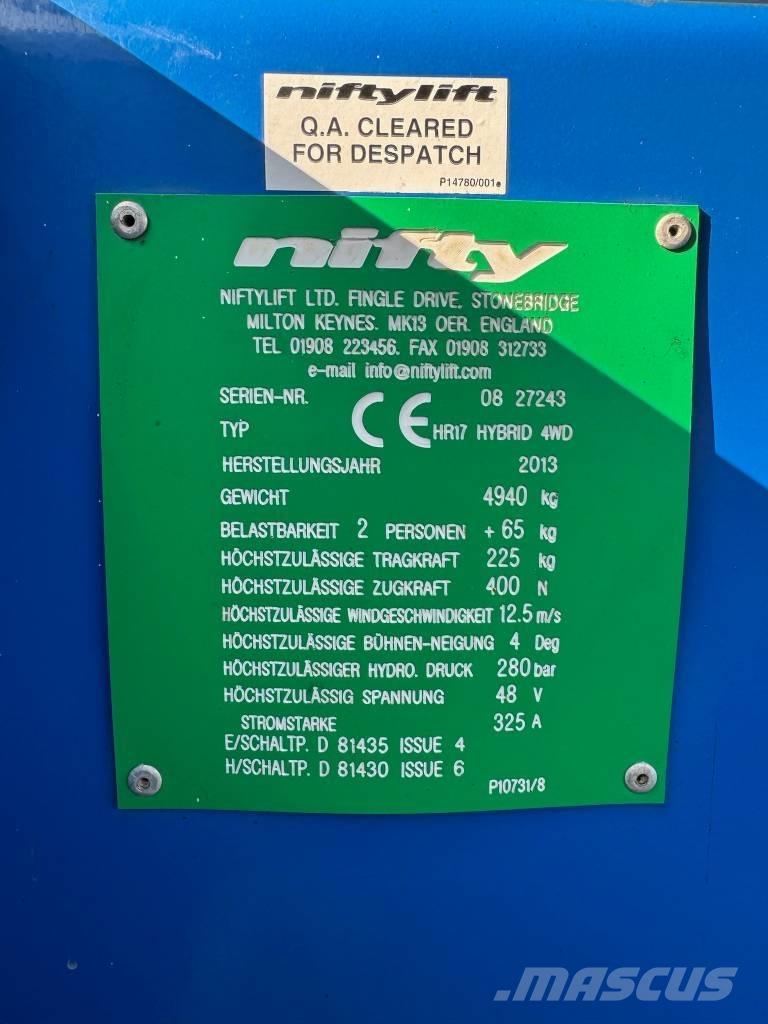 Niftylift HR 17 D E Zglobne podizne platforme