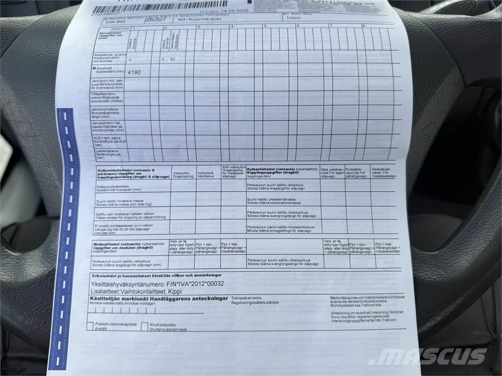 Iveco ML150E 4X2 Rol kiper kamioni s kukama za dizanje