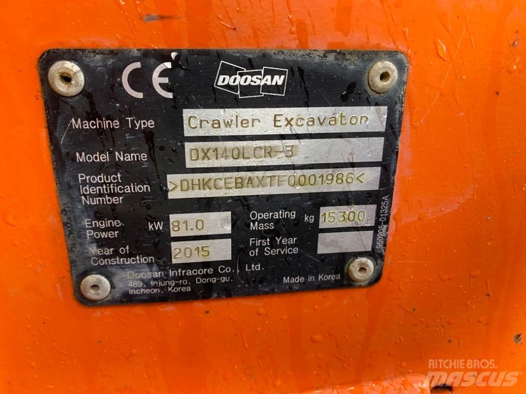 Doosan DX 140 LCR-3 Bageri gusjeničari