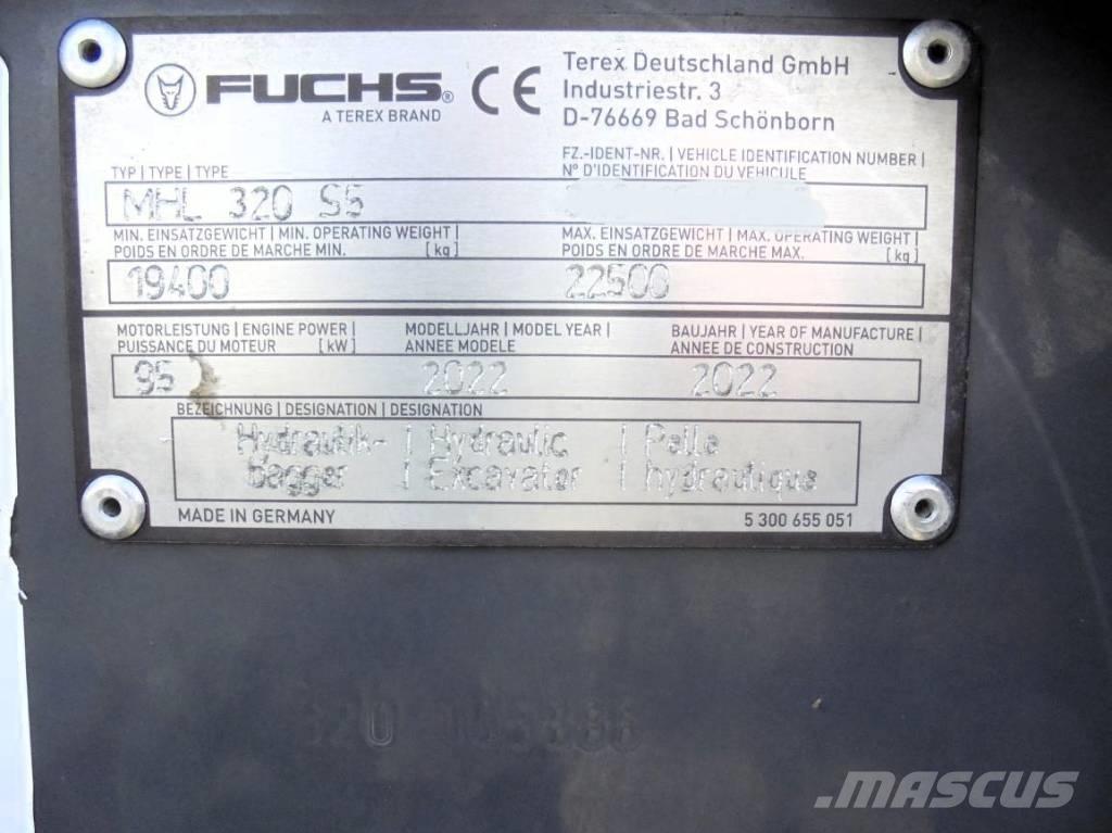 Fuchs MHL 320 Bageri za manipuliranje materijalom / otpadom