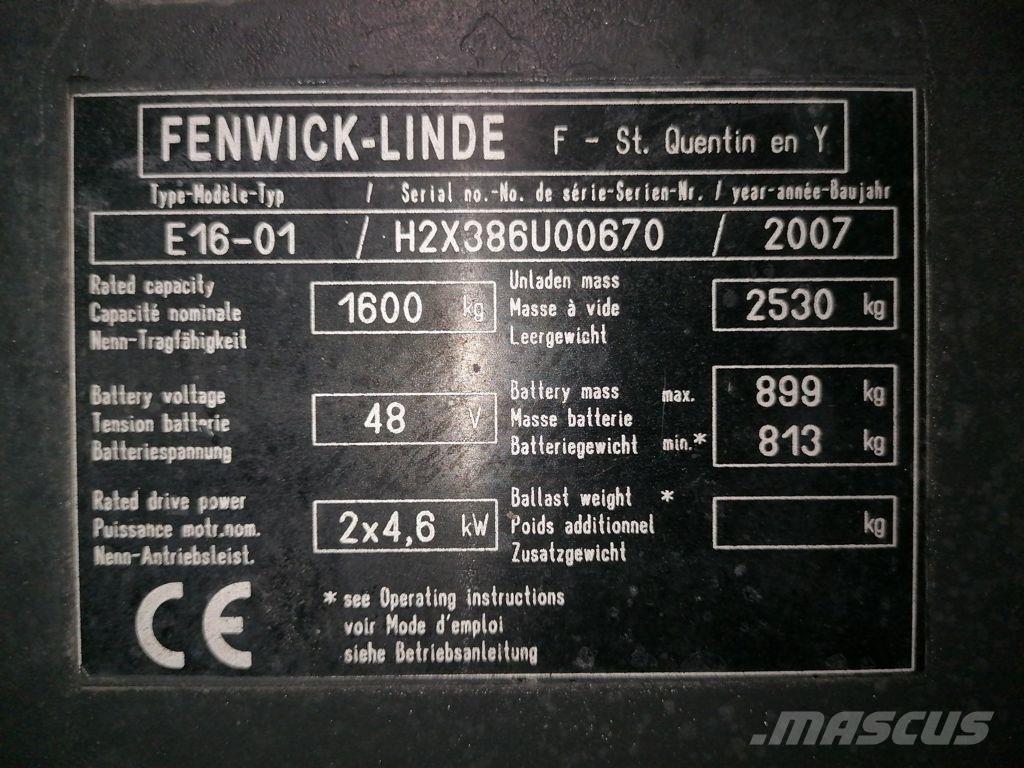 Linde E16-01 Električni viličari