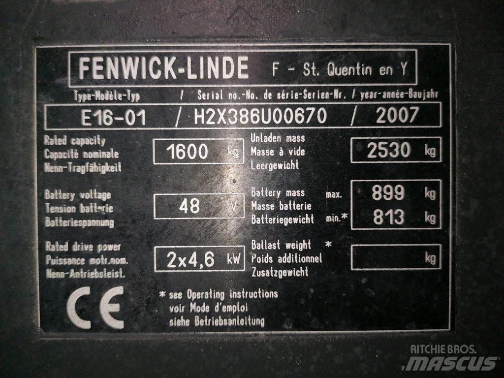 Linde E16-01 Električni viličari