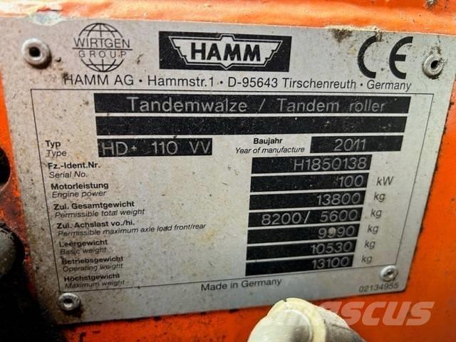 Hamm HD 110 Valjci sa dvojnim bubnjem