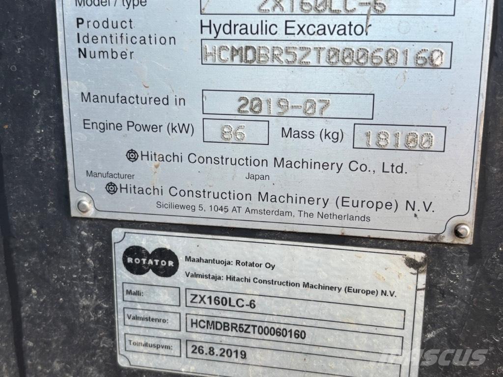 Hitachi ZX 160 LC-6 Bageri gusjeničari