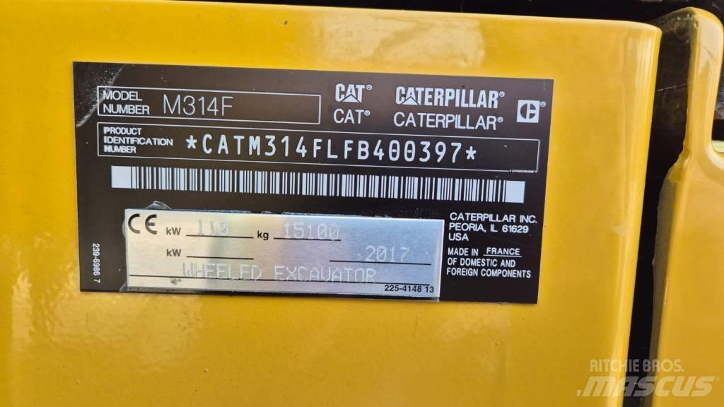 CAT M 314 F Bageri na kotačima