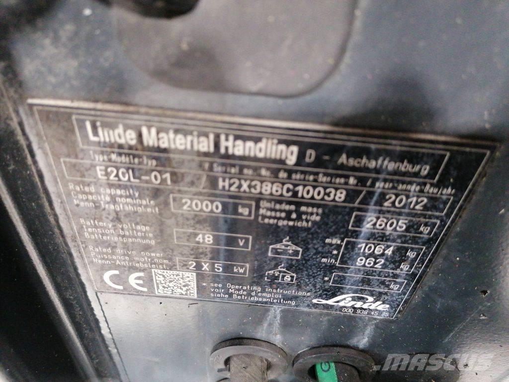 Linde E20L-01 Električni viličari
