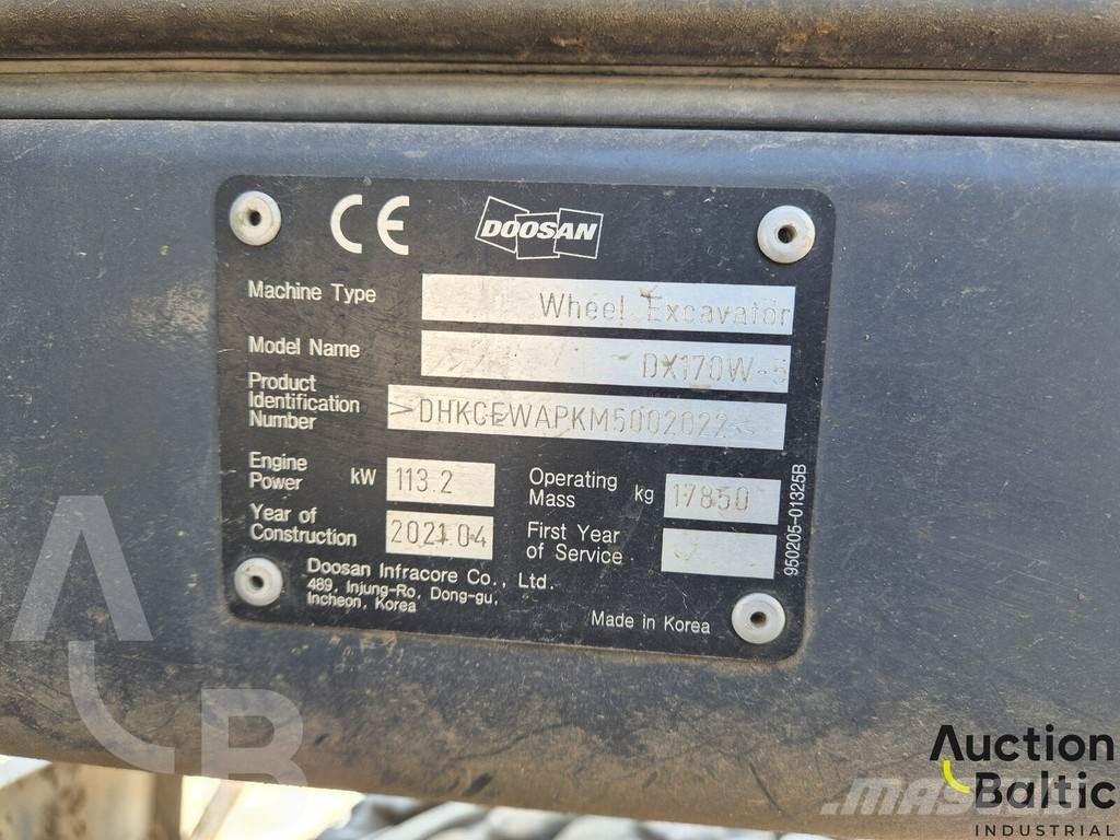 Doosan DX 170 W-5 Bageri na kotačima