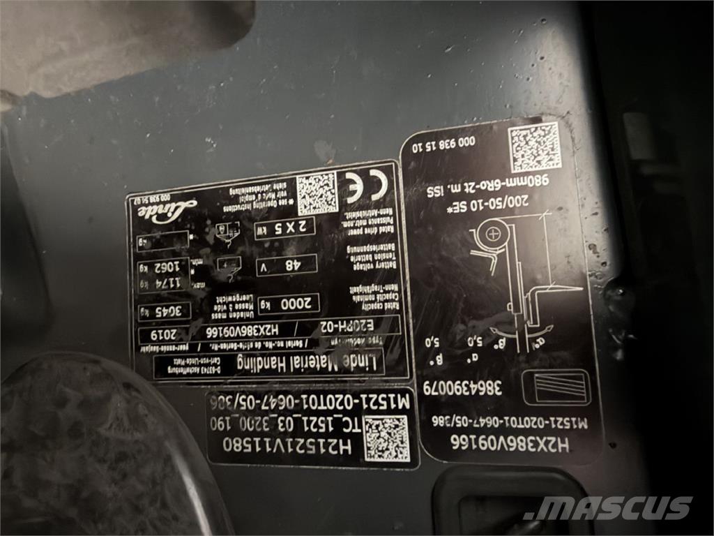 Linde E 20PH-02 Električni viličari