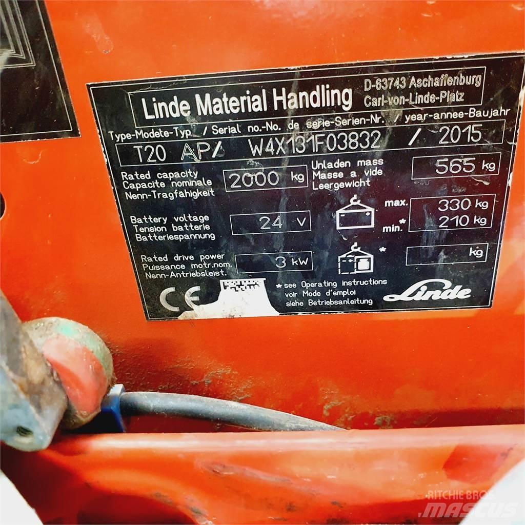 Linde T20AP kurz Nisko podizni električni viličar