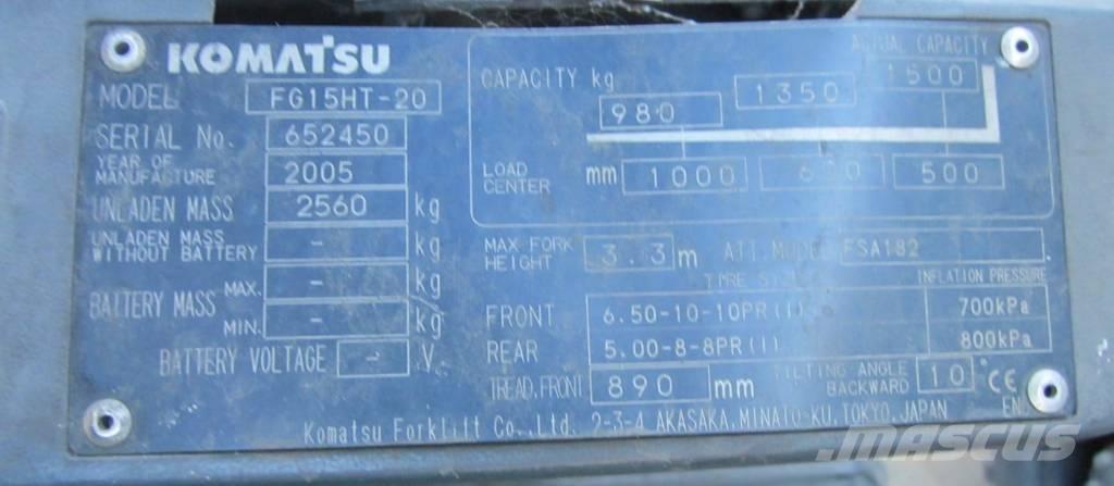 Komatsu FG 15 HT-20 Plinski viličari