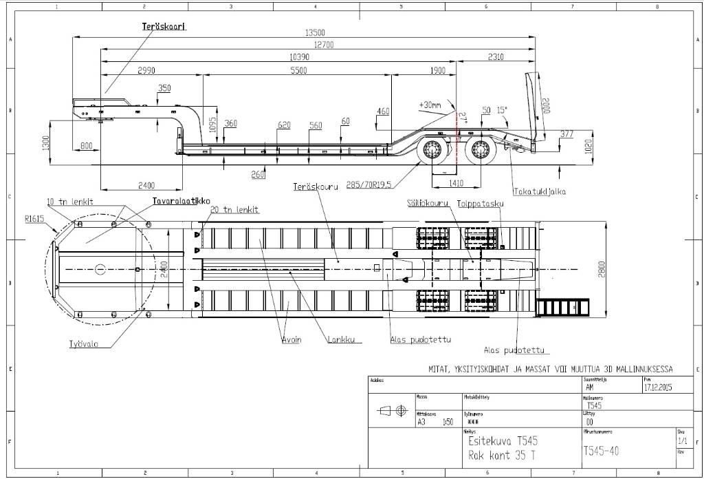 Siimet T545-37 Nisko-utovarne poluprikolice