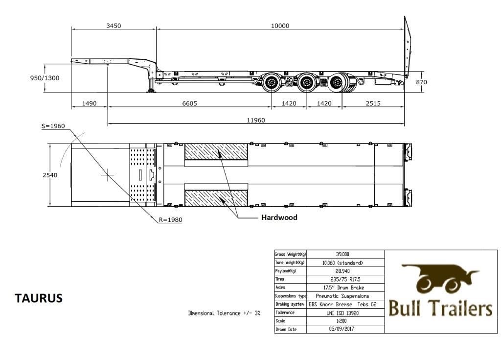 Bull Trailers Taurus Poluprikolice sa otvorenim sandukom