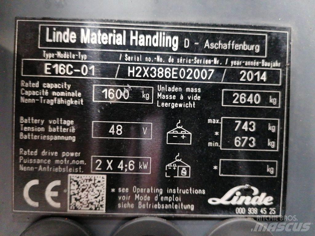 Linde E16C-01 Električni viličari
