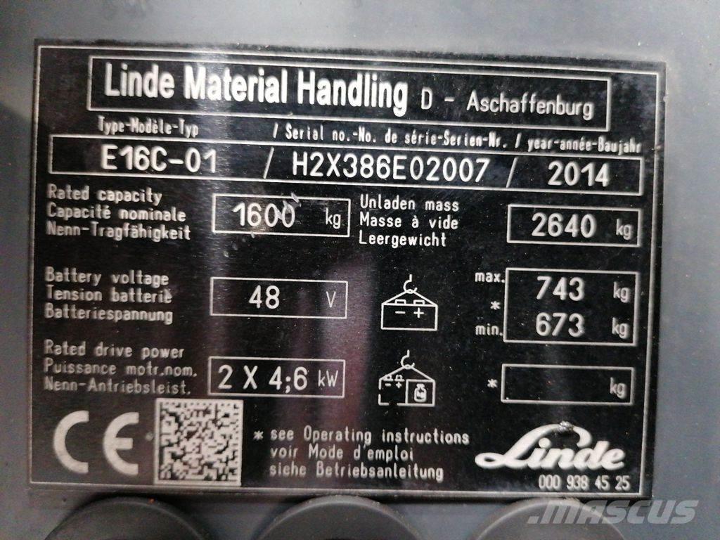 Linde E16C-01 Električni viličari