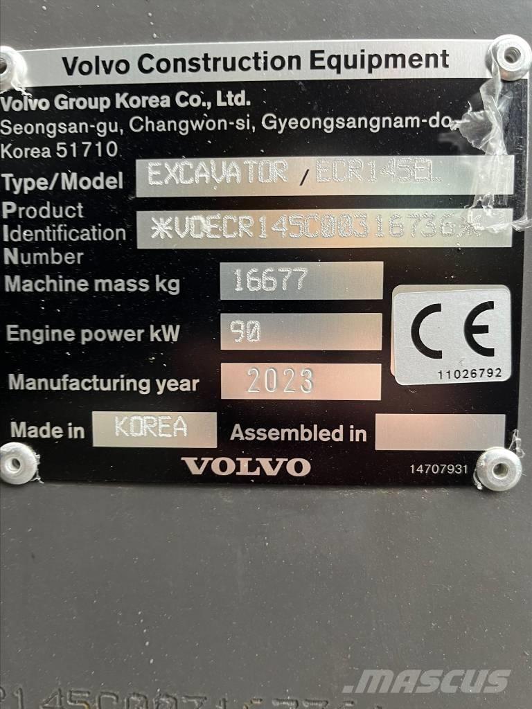Volvo ECR 145 EL Bageri gusjeničari