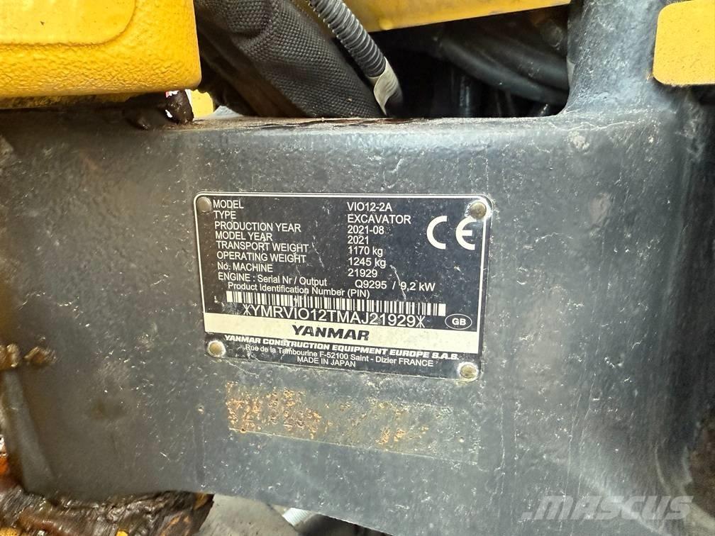 Yanmar Vio 12 Mini bageri <7t