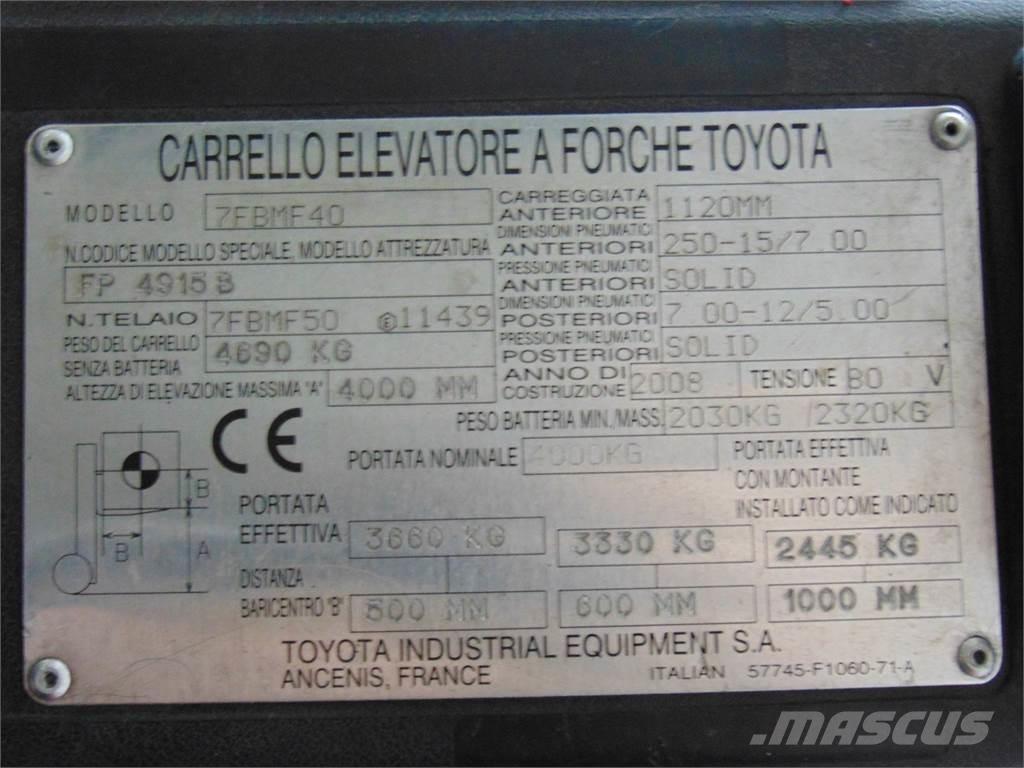 Toyota 7FBMF40 Električni viličari