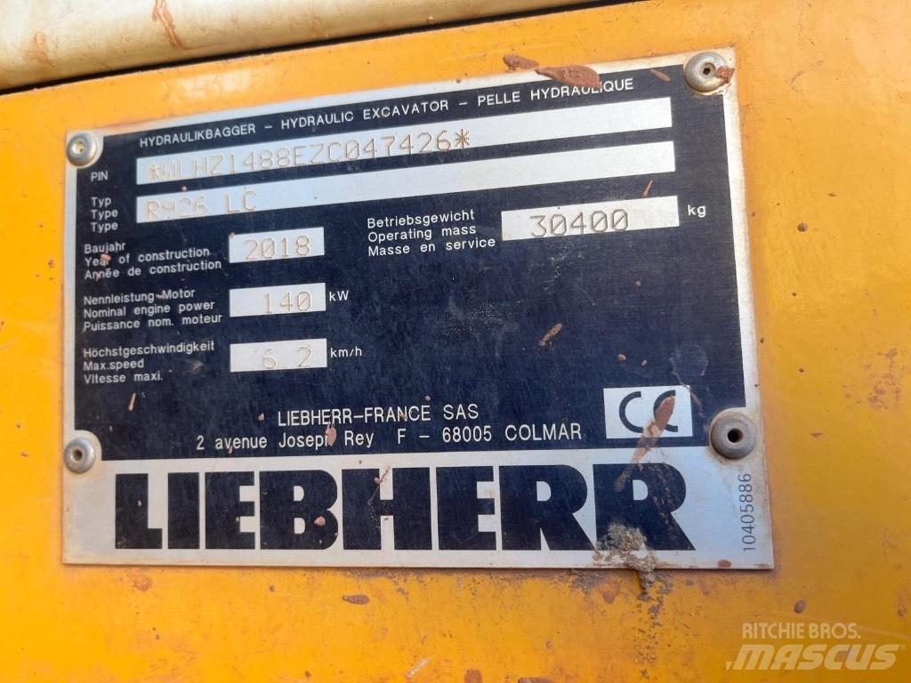 Liebherr R 926 LC Bageri gusjeničari