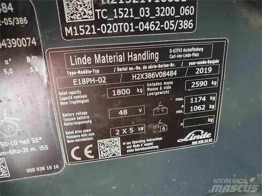 Linde E18PH Električni viličari