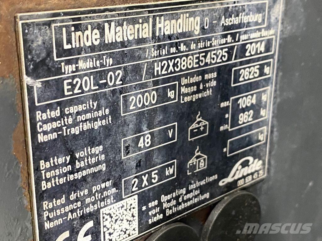 Linde E20L-02 Električni viličari