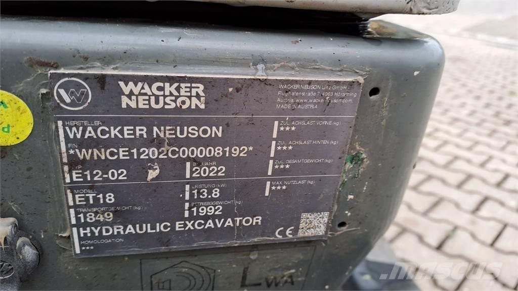 Wacker Neuson ET18 Bageri gusjeničari
