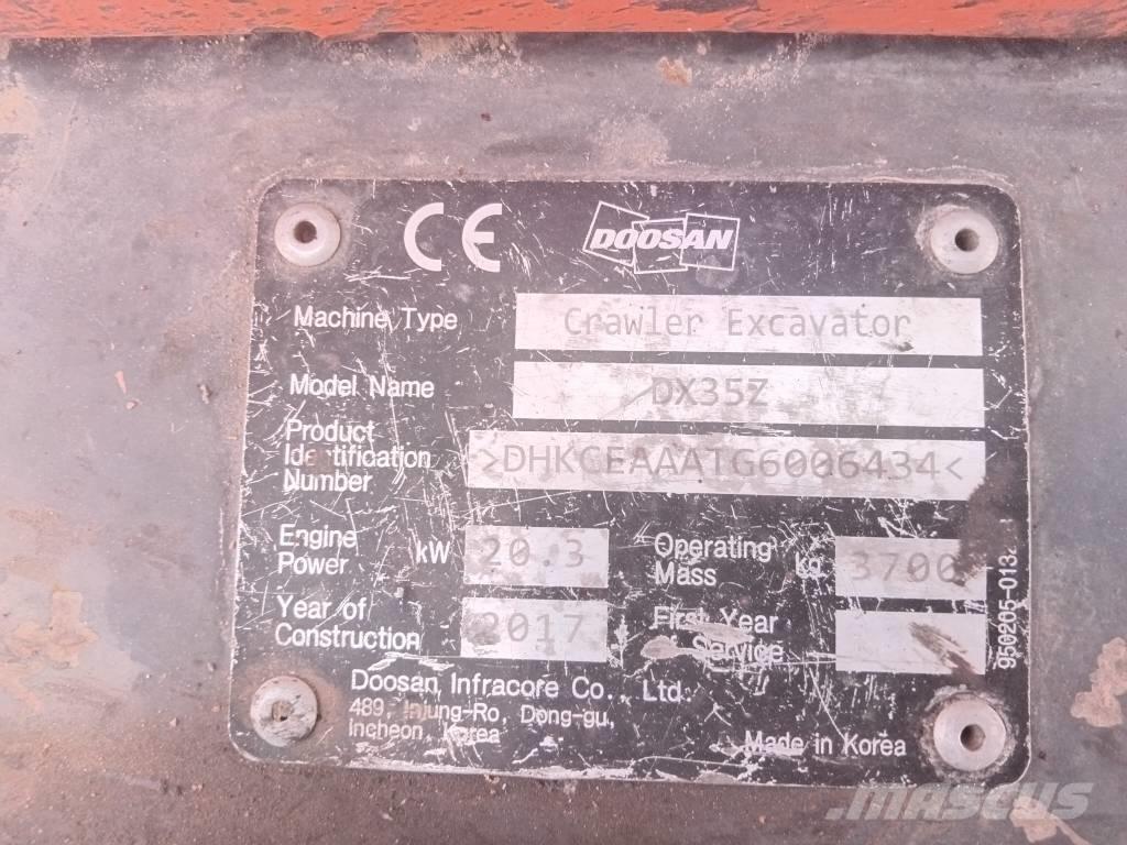 Doosan DX 35 Z Mini bageri <7t