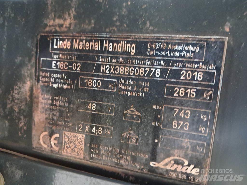 Linde E16C-02 Električni viličari