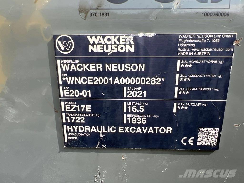 Wacker Neuson EZ17e Bageri gusjeničari