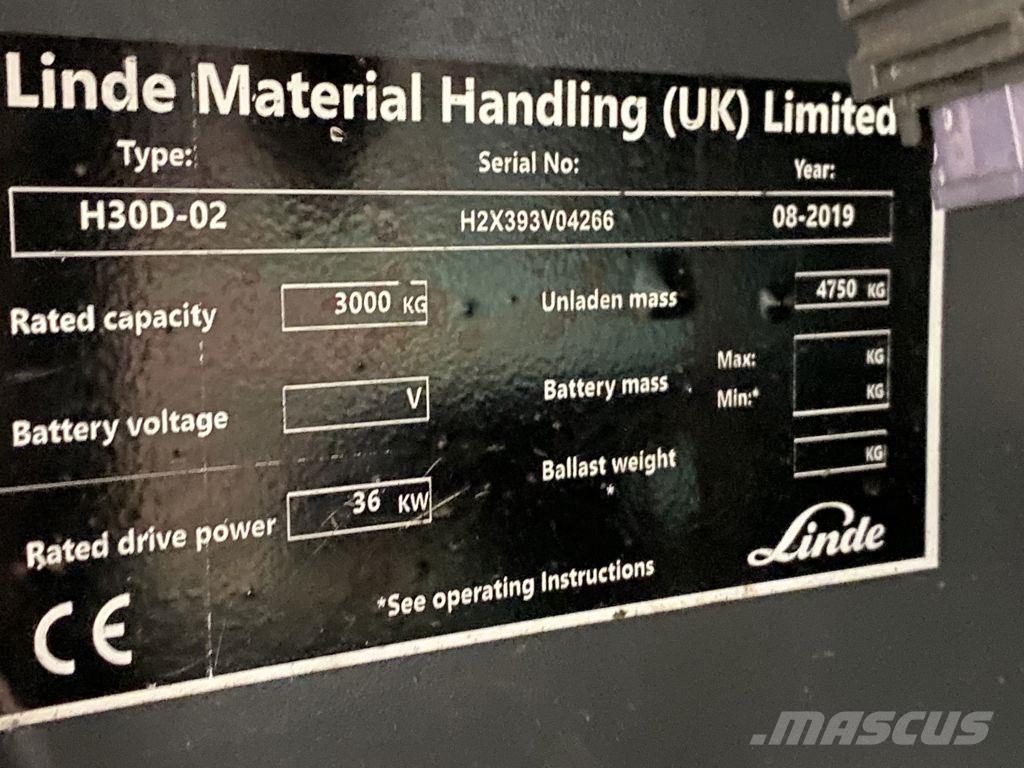 Linde H30D-02 Dizelski viličari