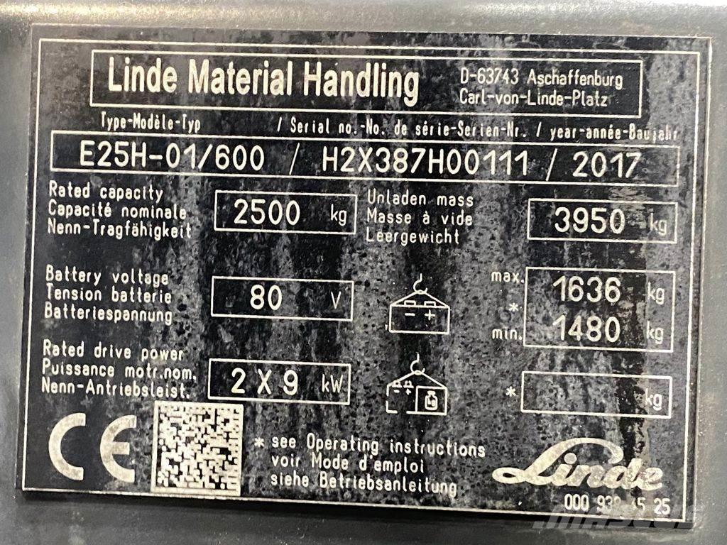 Linde E25H-01/600 Električni viličari