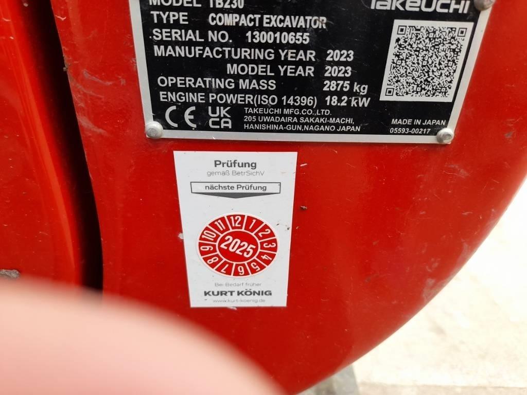 Takeuchi TB 230 Mini bageri <7t