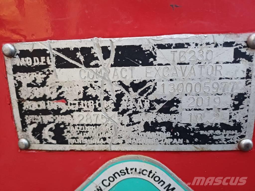 Takeuchi TB 230 Mini bageri <7t