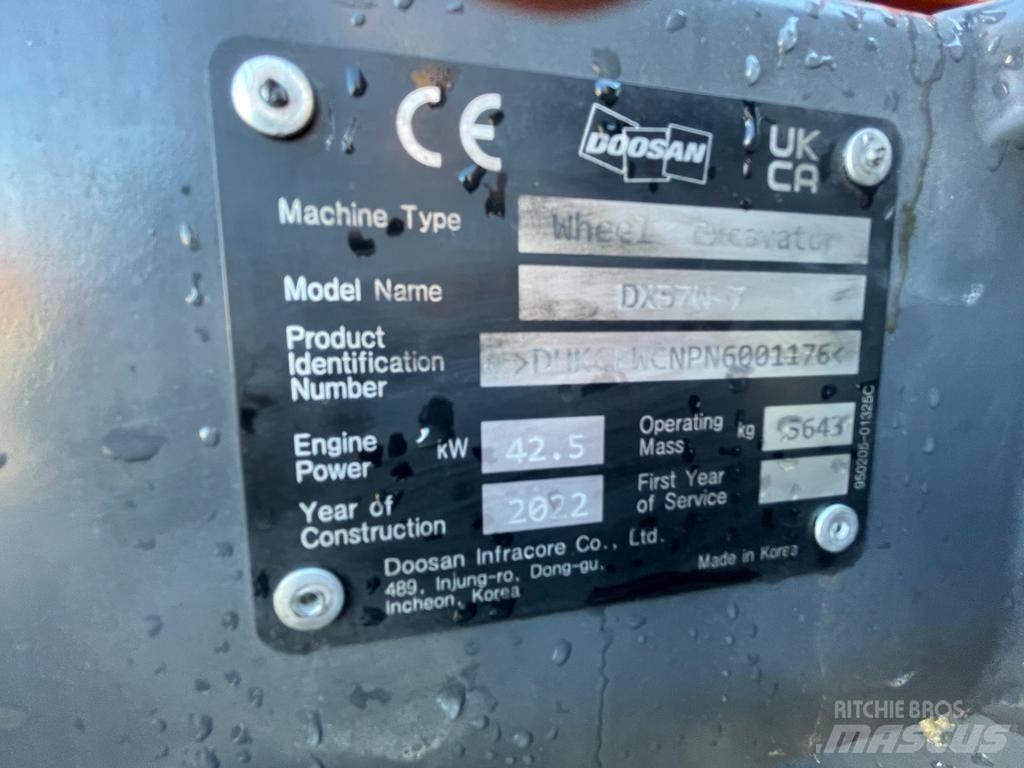 Doosan Dx57W-7 Bageri na kotačima