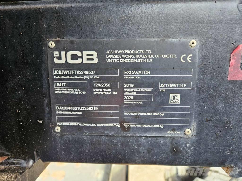 JCB JS 175 W Bageri na kotačima