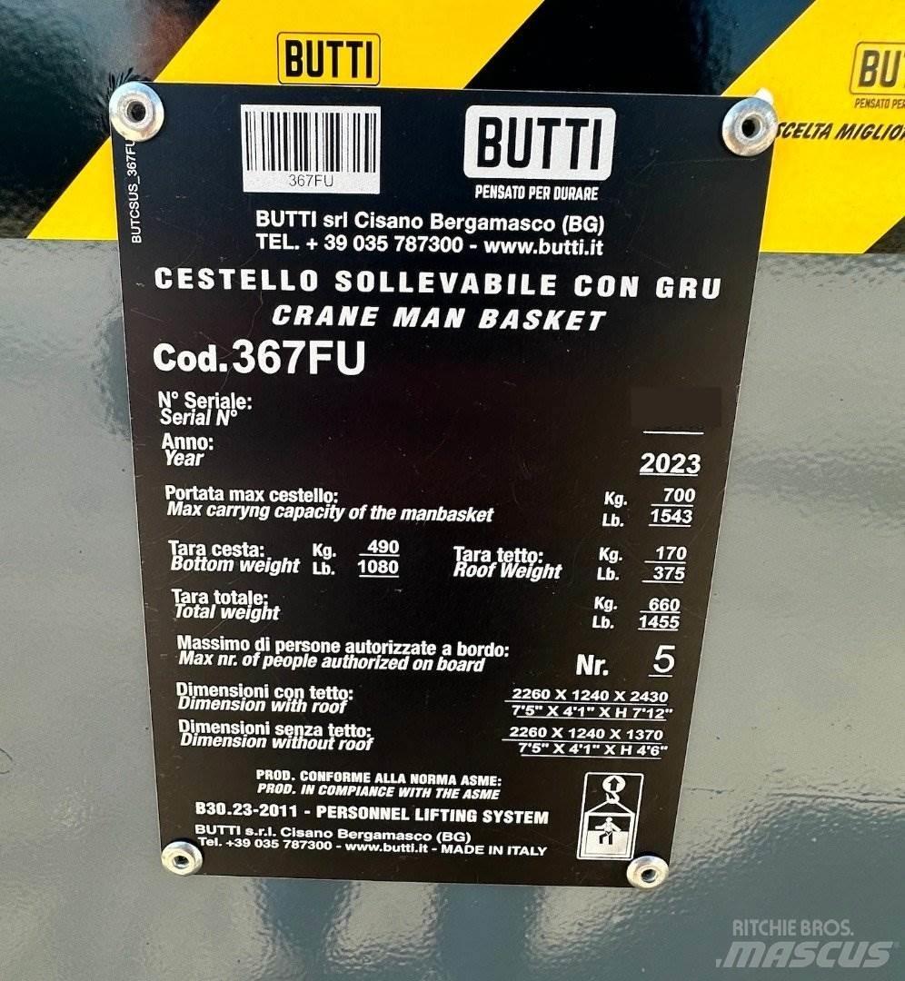 Butti 367FU Oprema i dijelovi za kranove