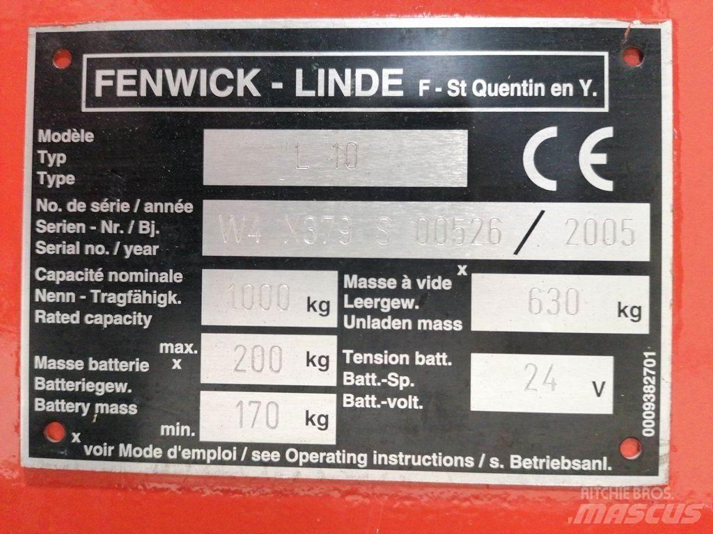 Linde L10 Ručni električni viličar