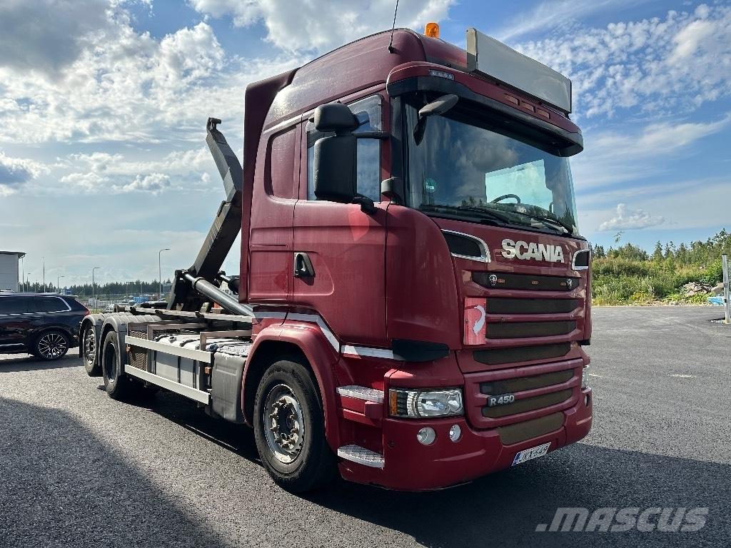 Scania R450 6x2*4 Rol kiper kamioni s kukama za dizanje
