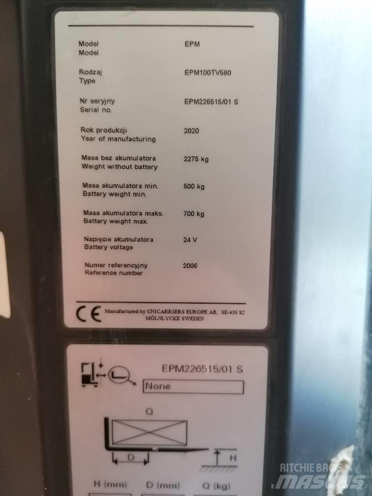 UniCarriers EPM100 Visokopodizni komisioni viličar