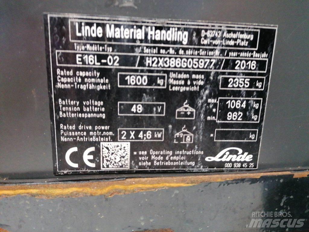 Linde E16L-02 Električni viličari