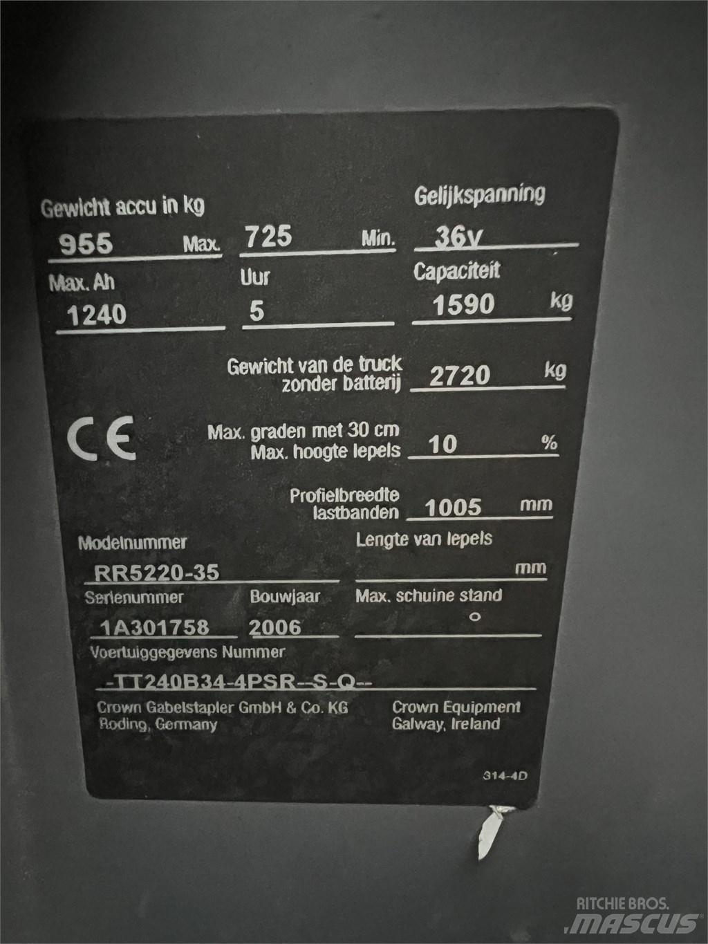 Crown RR 5220-35 Električni viličari