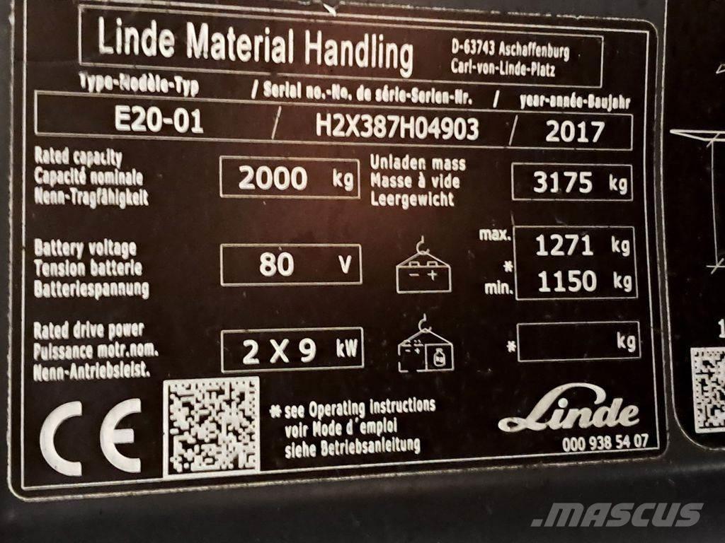Linde E20-01 Električni viličari