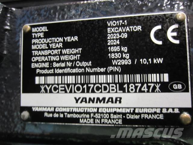 Yanmar Vio 17 Mini bageri <7t