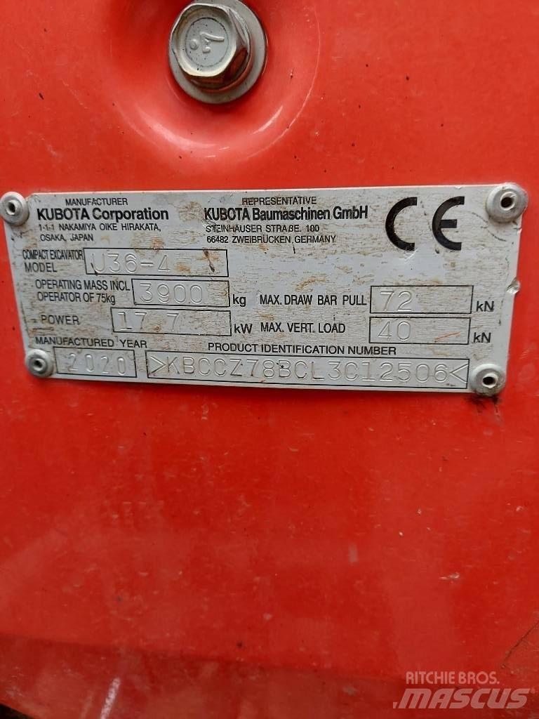 Kubota U 36-4 Mini bageri <7t