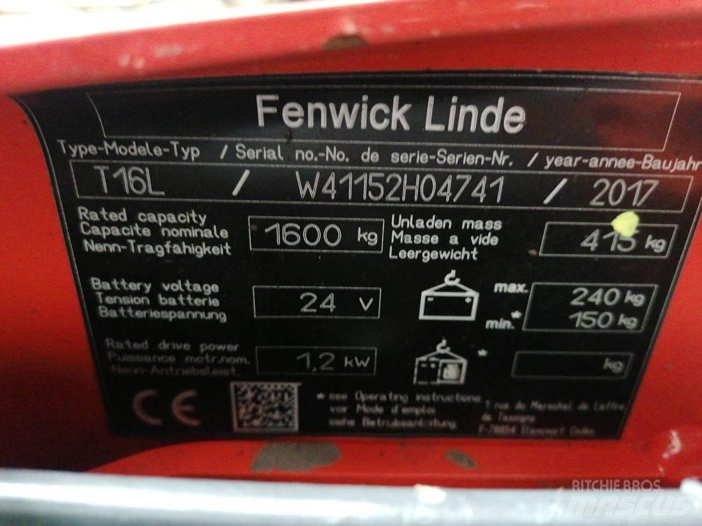Linde T16L Nisko podizni električni viličar