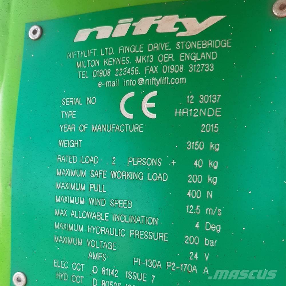 Niftylift HR 12 Zglobne podizne platforme