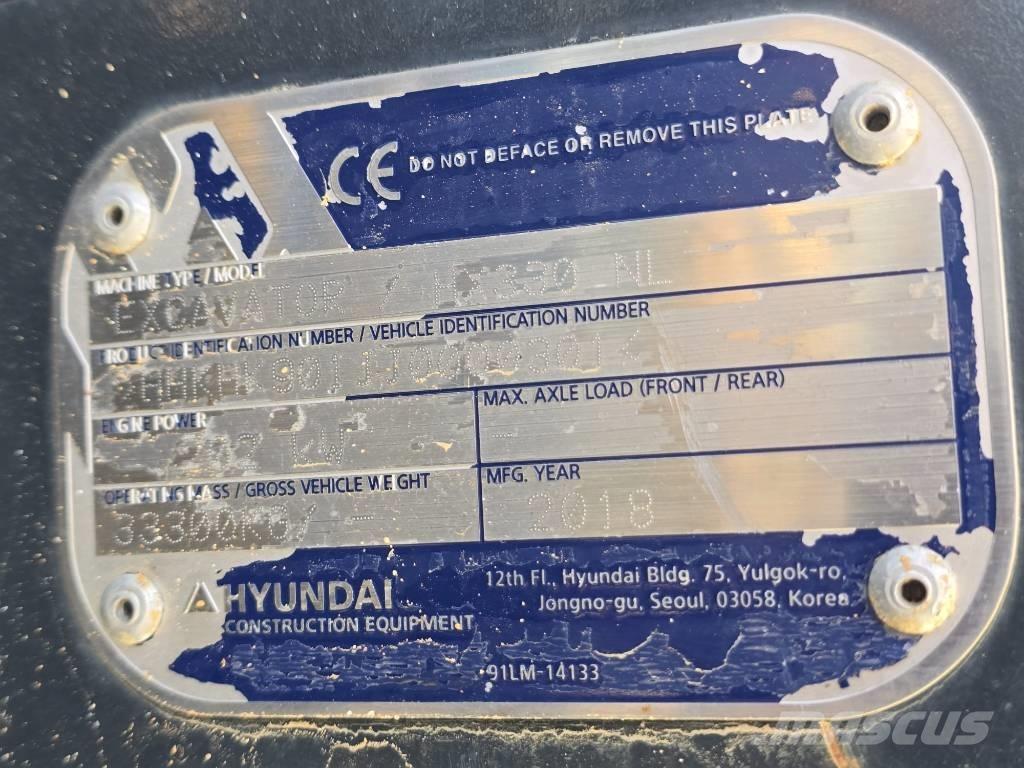 Hyundai HX 330 NL Bageri gusjeničari