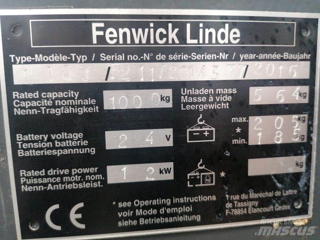 Linde L10B Ručni električni viličar